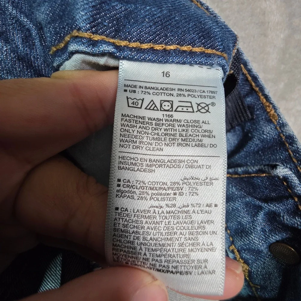 Old Navy Boys Straight Built-In Tough Jeans Medium Wash Size 16